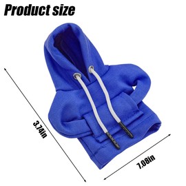 XINLIYA Car Gear Shift Cover, Fashionable Hoodie Automotive Gear Shift Knob Protector, Mini Winter Warm Sweater Shirt Gear Shift Knob Cover, Universal Christmas Vehicle Decor Accessories（Blue）