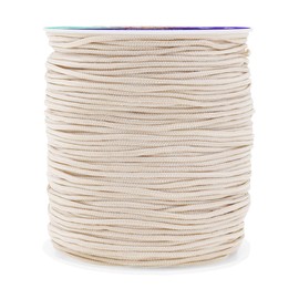 Mandala Crafts Strings Lift Cords - Roman Shades Cord Egg Shell 1.5mm Nylon Cord - 109 Yds Braided Nylon String