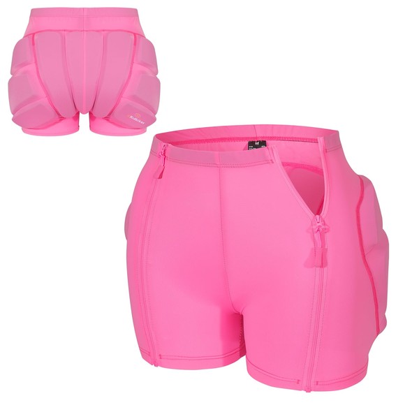 3D Protective Padded Shorts, Kids Zipper Tailbone Protector, Butt and