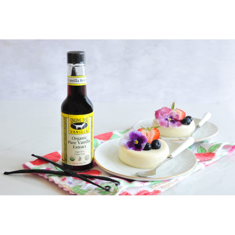 Singing Dog Vanilla, Organic Pure Vanilla Extract, 5 Fluid Ounce
