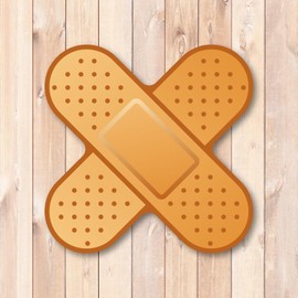 Radiant Sticker Bandage Design Magnet | X Shaped Bandage | Conceal Scratches & Decorative Car | Easily Removable & Reusable | Flexible Outdoor Magnet | 6.0 inches (152 mm)