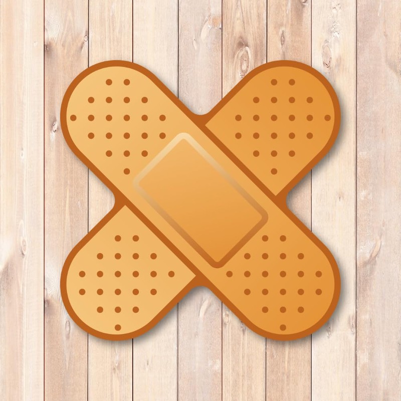Radiant Sticker Bandage Design Magnet | X Shaped Bandage |