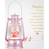 Musical Snow Globes,Lighted with 6H Timer Glitter Pink Valentine's Gifts