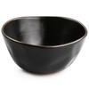 Elama Modern 16 Piece Stoneware Dinnerware Set in Matte Black