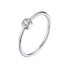 Silvora Womens Wedding Band Plain Silver Ring Size 5, Dainty
