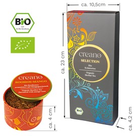Creano Organic Herbal Tea Gift Set "Loose Tea - Herbal Mix" - 3 Different Types of Tea in Metal Tins - 34 g - Vegan & Gluten Free - Novelty 2024*