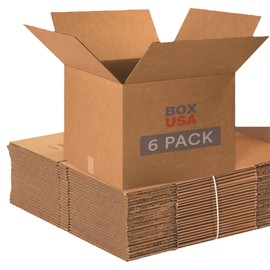 BOX USA Moving Boxes Large 20"L x 20"W x 15"H, 6-Pack | Corrugated Cardboard Box for Packing, Shipping and Storage 20x20x15
