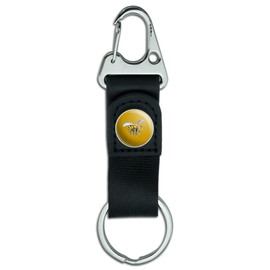 GRAPHICS & MORE Alabama Sate Primary Logo Keychain with Leather Fabric Belt Clip-On Carabiner