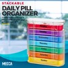 MEDca Weekly Pill Organizer, Four Times-a-Day, 1 Dispenser with Stackable