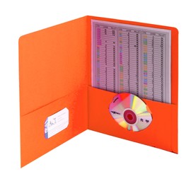 Smead Two-Pocket Heavyweight Folder, Letter Size, Orange, 25 per Box (87858)