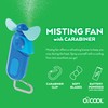 O2COOL Carabiner Sport Misting Fan - Pocket Sized, Portable On-The-Go