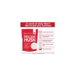 Health Plus, Psyllium Husk - Natural Detox, Daily Dietary Fiber Supplement