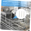Artibetter 200pcs Dishwasher Protector White shelfs rerack Cover caps for