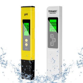 Flintronic Digital pH and TDS Meter Combo, 0.01pH High Accuracy pH Tester, +/- 2% Reading Accuracy PH/TDS/EC/Temp 4 in 1 Water Testers, pH Meters for Household Drinking Water, Pool, Hydroponics