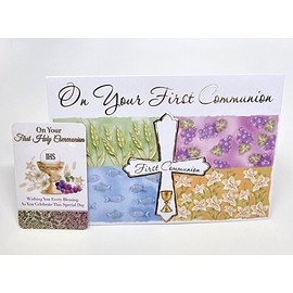 First Holy Communion Unisex Money Voucher Wallet and Keepsake Prayer Card