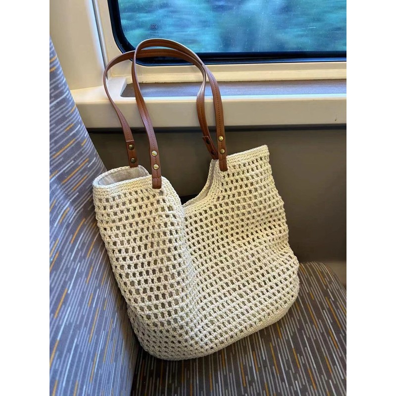 PETITCHOU Tote Bag, Tote Bag, Cargo Bag, Knit Crochet Women's