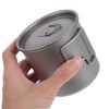 Gatuida Backpacking Cookware Titanium Water Cup Rapid Heating Foldable Camping