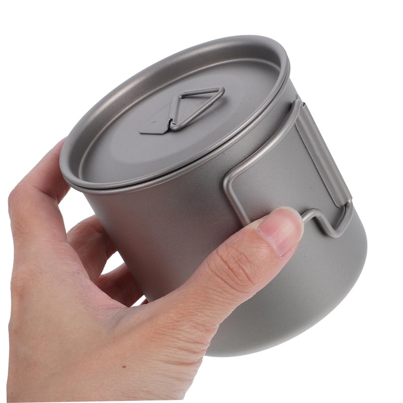 Gatuida Backpacking Cookware Titanium Water Cup Rapid Heating Foldable Camping