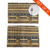 WHJWZY Egyptian Pharaonic Frescoes Pattern Placemats for Dining Table 6-Piece