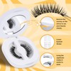 QUEWEL Magnetic Eyelashes, Reusable No Glue Needed Magnetic Eyelashes Kit
