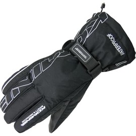 Komine GK-132 722 Motorcycle Rainover Gloves, Black/Silver, L