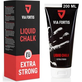 VIA FORTIS Liquid Chalk 200 ml - Liquid Chalk for Maximum Grip During Sports - Quick Drying, Extremely Economical and Long Lasting - For Calisthenics, Bouldering, Climbing, Pole etc