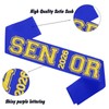 6pcs Royal Blue Senior 2026 Sashes with Gold Glitter Printing