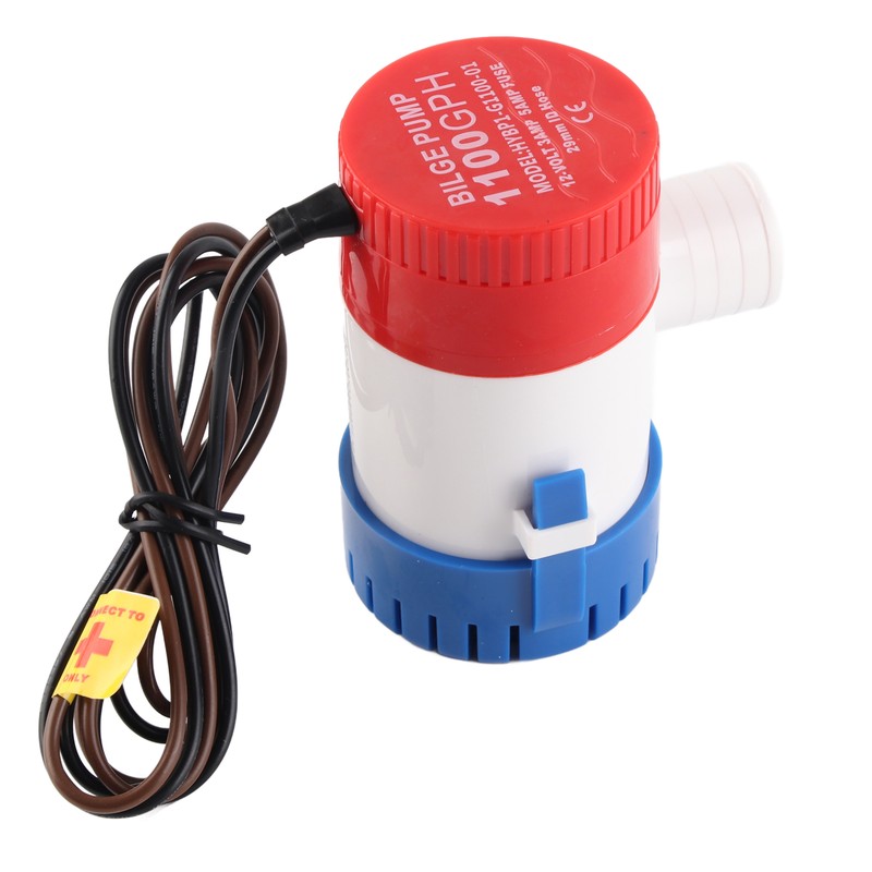 1100GPH 12V Submersible Bilge Pump Nonautomatic Marine Boat Water Pump