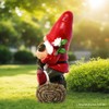 OrnamentallyYou Hippy Gnome with Guitar Garden Statue, Unique Flowers and