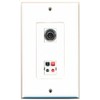 RiteAV 1 Port 3.5mm 1 Port Speaker Wall Plate Oversized