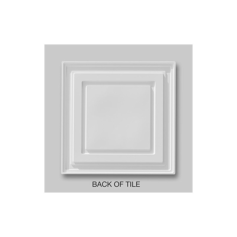 CeilingConnex Mission PVC Ceiling Tile 2’ x 2’ (White)