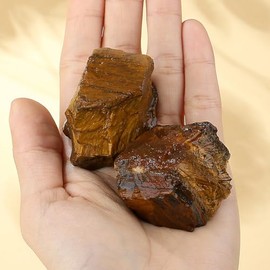 XIANNVXI XIANNVXI Tigerauge Gro?e Rohstein Kristalle Tigerauge Stein Echt Premium Wasserstein Naturstein 4.5C5.5 cm,1PC