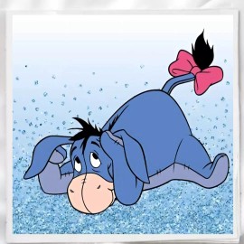 SH Fabric Eeyore Fabric Panel for Quilting Sewing Crafting Quilt Block Square WTP749622 - 5x5 inches