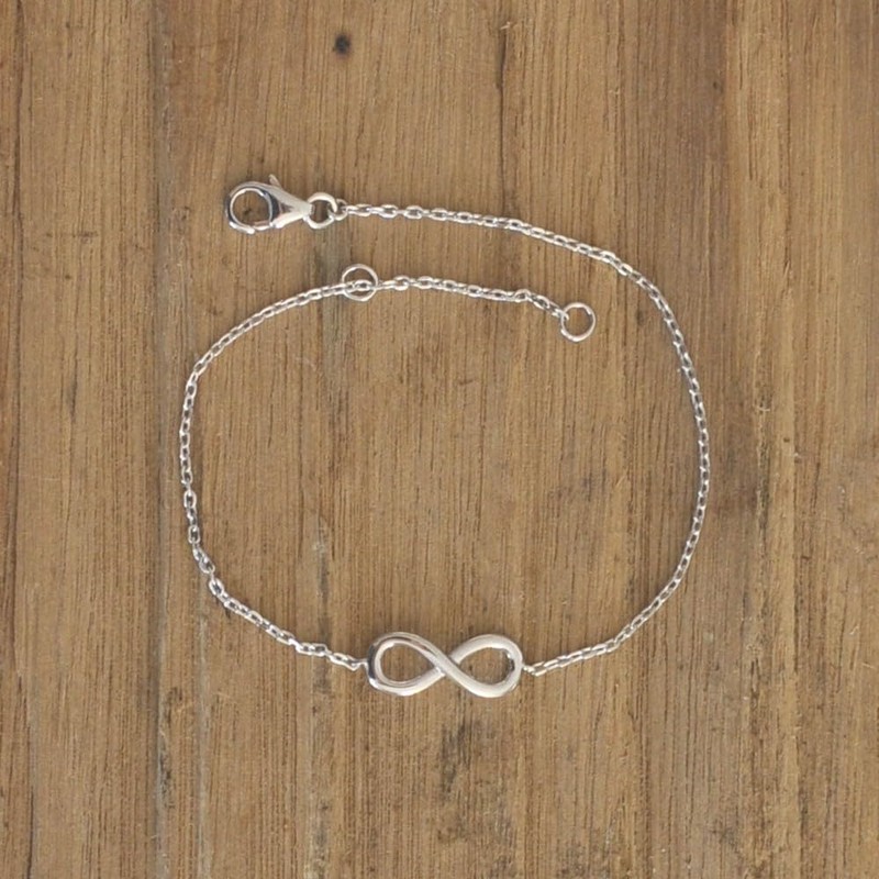 LES POULETTES BIJOUX - 925 silver rhodium bracelet infinity sign,
