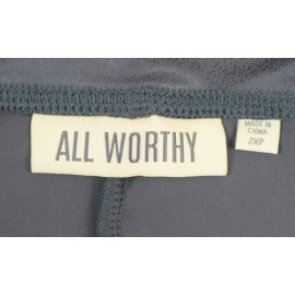 All Worthy Hunter McGrady Ultimate Regular Faux Leather Legging Grey Petite 2XP