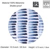 KX-WARE Blue Stripe Melamine Plates, 10.5-inch Dinner Plates set of