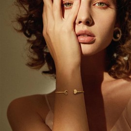 SELOVO C Bracelets for Teens Heart Charm Bracelet Teens Bracelet