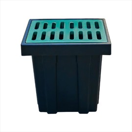 Black Square 집수정 가정용맨홀 받이 우수 빗물받이 빗물 하수 세트 커버 [블랙 원형 600x1000] Home Drainage Manhole Cover Set for Rainwater [Black Round 600x1000]