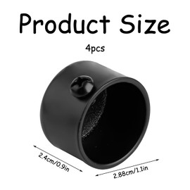 Rumyve 4pcs Curtain Finials Ends Caps,Window Inserts Curtain Finials,Metal Curtain Rod Heads Curtain Finials Ends Cap(Black)