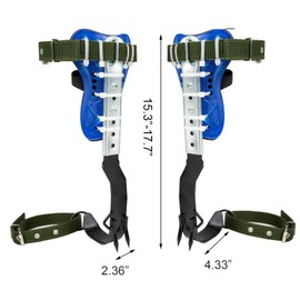 RANLOVE Tree Climbing Spikes Set, 304 Stainless Steel Adjustable Spike with 2 Gears and Non-Slip Pedal, Tool for Climbing Trees and Picking Fruit