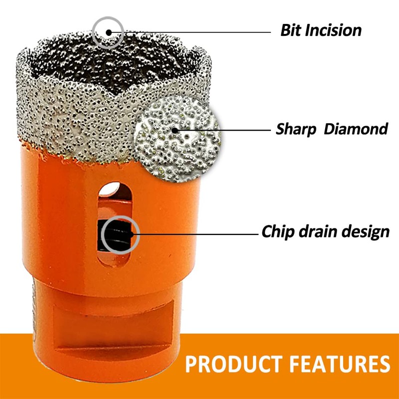 Dry Diamond Core Drill Bits,BGTEC 1pc 3-1/2" 90mm Diamond Hole