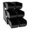 SanBouSi Coffee Bar Condiment Organizer 6 Compartment Trapezoidal Design, Easy