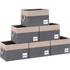 ASXSONN Storage Bins (6 Pack), Closet Storage Bins with Label
