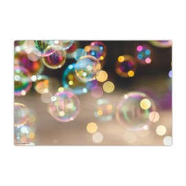 Desk Mat for Children and Adults - "Shimmering Bubbles" - Made of Premium Vinyl (Plastic) - 60 x 40 cm - Non-Slip Desk Mat - Made in Germany