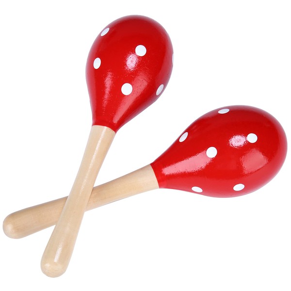 Maracas, Wooden Rumba Shaker Rattle Hand Percussion Musical Instrument for