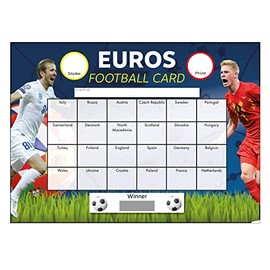Totally Bonkers - Football Euros Fundraising Scratch Cards - 24 Square - A5 (148x210mm) - 5 Pack - TB0119 - Blind Card