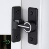 Wocoe Barn Door Latches,Black(Luminous) 90 Degree Gate Lock,Flip Gate Latches