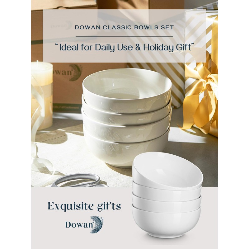 DOWAN 39 OZ Soup Bowls Set of 4 - Large
