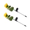 2Pcs Solar Powered LED Lamp Artificial Flower Light Garden Courtyard