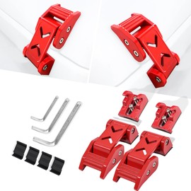 WWFGYX Hood Latches Hood Latch Catch Kit Compatible with Jeep Wrangler 2007-2018 JK JKU Rubicon Sport Sahara Jeep Wrangler JL JLU 2018-2024 Gladiator JT (Red)